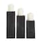CosmoLiving by Cosmopolitan Black MDF Contemporary Candle Holder, 12" x 10" x 8"